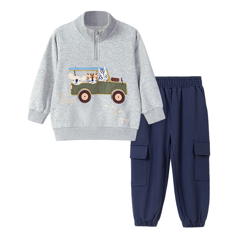 男童春秋卫衣工装裤两件套