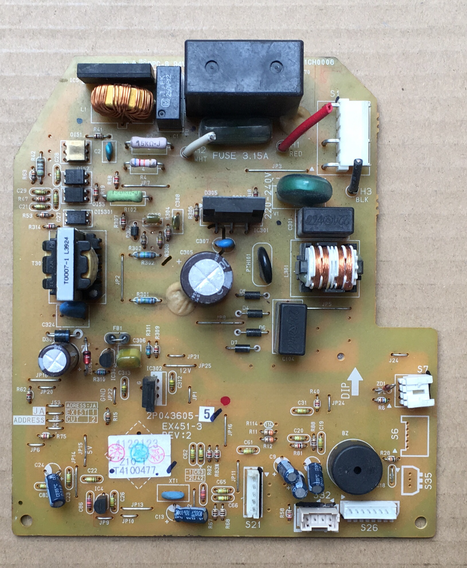 大金 空调风管机 原装电脑板 主板 2P043605-5 EX451-3 REV:2