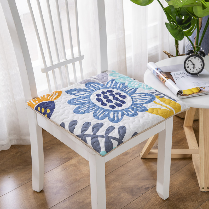 可拆洗加厚坐垫纯棉简约现代