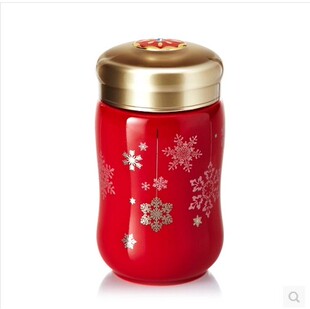 乾唐轩活瓷杯吉星快乐曲线雪花款 随身杯杯子茶杯现货水杯