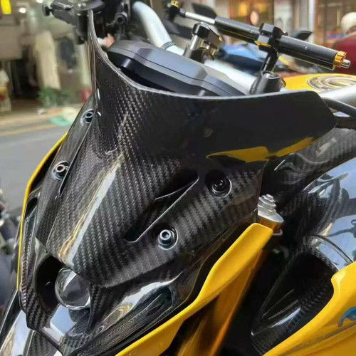 适用雅马哈MT-09前挡风mt-09SP FZ09碳纤维导流罩竞技风挡2021-23