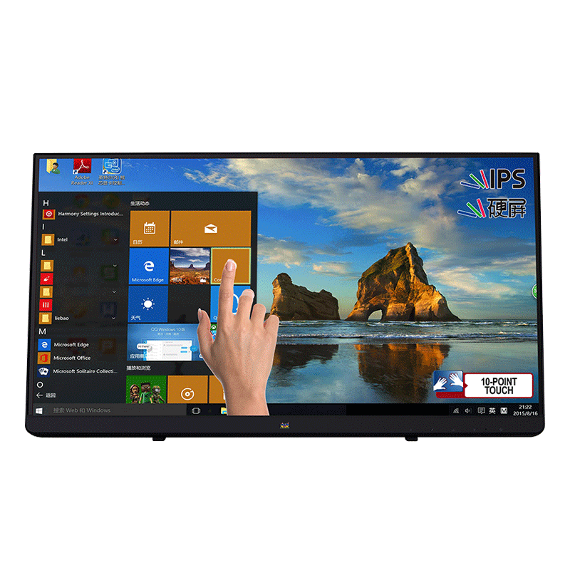 优派TD2230 21.5英寸十点电容触摸显示器硬屏HDMI DP接口广视角行