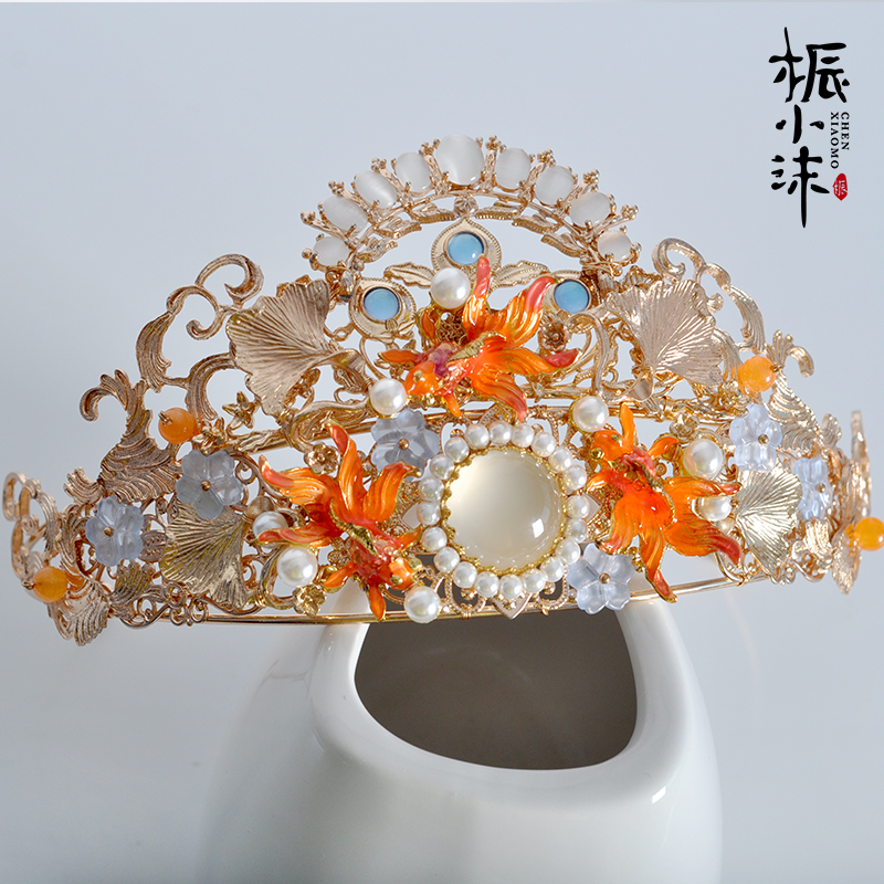 桭小沫羡鱼材料包古风自制发冠