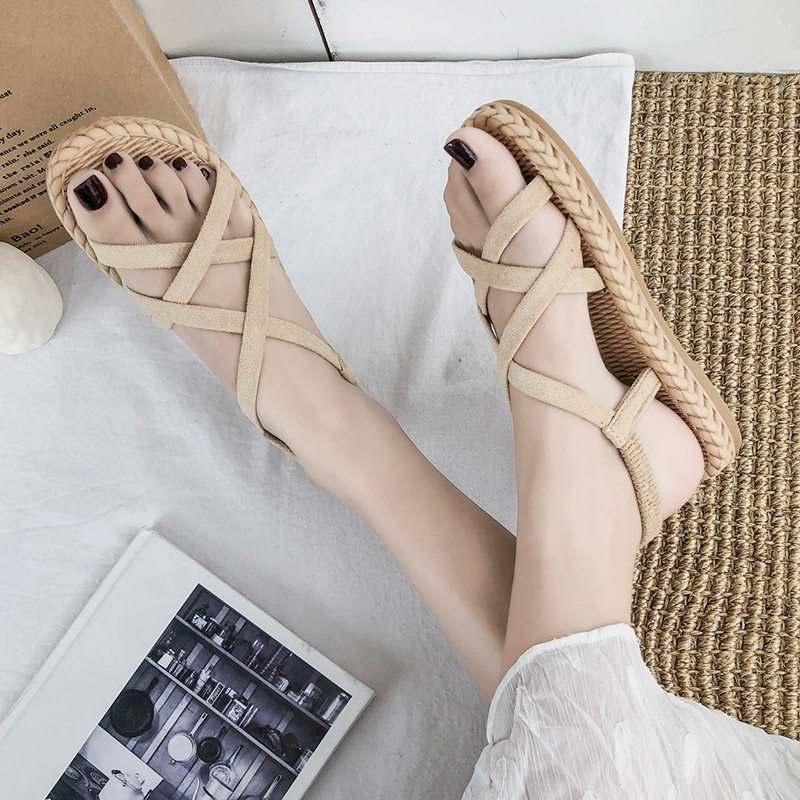 Sandals for Women 2019 new pattern summer Rome Fairy Wind Beach shoes Versatile Like a breath of fresh air Braid Women's Shoesin the Women's Shoes, Sandals  category - from Buy2taobao.com to provide professional Taobao agent buy service