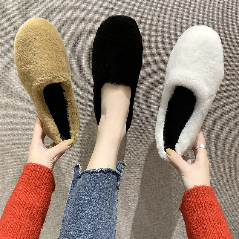 Doug shoes Autumn and winter Korean Edition 2019 new pattern fashion Flat bottom hyoma  Versatile Women's Shoes keep warm Plush Cotton-padded shoesin the Women's Shoes, Low shoes  category - from Buy2taobao.com to provide professional Taobao agent buy service