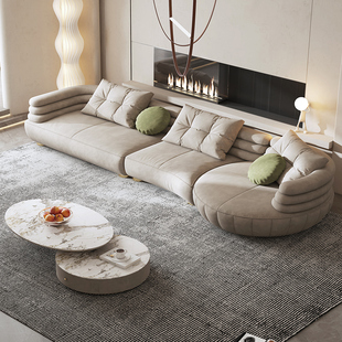 意式 baxter沙发轻奢大小户型免洗布艺沙发客厅极简弧形转角沙发