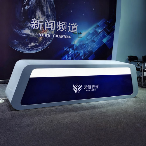 主播台播音桌新闻培训吧台