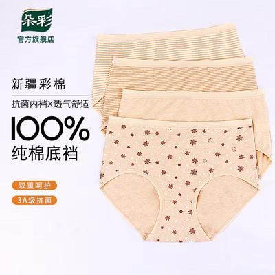 朵彩女士彩棉内裤100%全棉抗菌裆