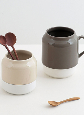 韩国进口tackaon陶瓷收纳罐筷子勺子收纳桶笔筒刀叉勺筷笼摆件