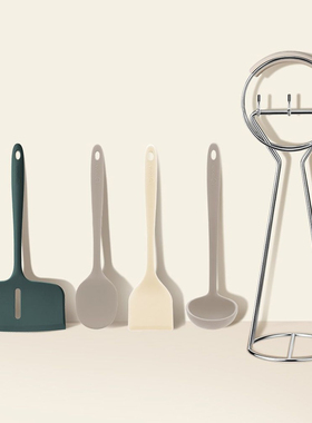 直邮韩国进口硅胶锅铲炒铲煎铲刮刀带支架辅食锅铲铂金硅胶铲烹饪