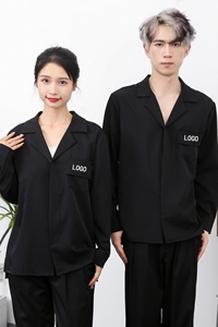 714-H3064P55控69/2026春季男女中性风西装领博外套衬衫工作服图片