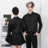 714-D3040P48控69/2025春季宽松衬衫工作服餐厅奶茶店ktv制服，男装衬衫，星座714(原C313)