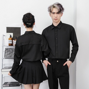 714-D3040P48控69/2025春季宽松衬衫工作服餐厅奶茶店ktv制服图片