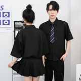 714-C3054P40送配饰控59/2025新款夏季宽松短袖衬衫学院风制服装，男装T恤，星座714(原C313)