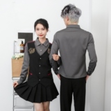 714-H654P55控69/2025春季修身假两件马甲工作服衬衫ktv酒吧制服，男装衬衫，星座714(原C313)