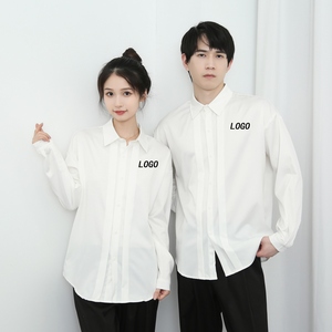 714-D3040P48控69/2025春季宽松衬衫理发师餐厅美发美容咖啡厅服图片