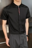 714-9330P35控55/2026夏短袖工作服衬衫修身ktv发型师衬衣潮流装，男装T恤，星座714(原C313)