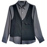 714-H657P55/2025情侣装工作服制服假两件马甲ktv酒吧衬衫S-5XL，男装衬衫，星座714(原C313)