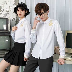 714-D656P45/2025情侣装工作服餐厅网吧空少制服衬衫衬衣S-5XL，男装衬衫，星座714(原C313)