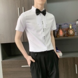 714-C631P40控59/2025夏短袖衬衫修身工作服迎宾礼服伴郎服衬衣，男装T恤，星座714(原C313)