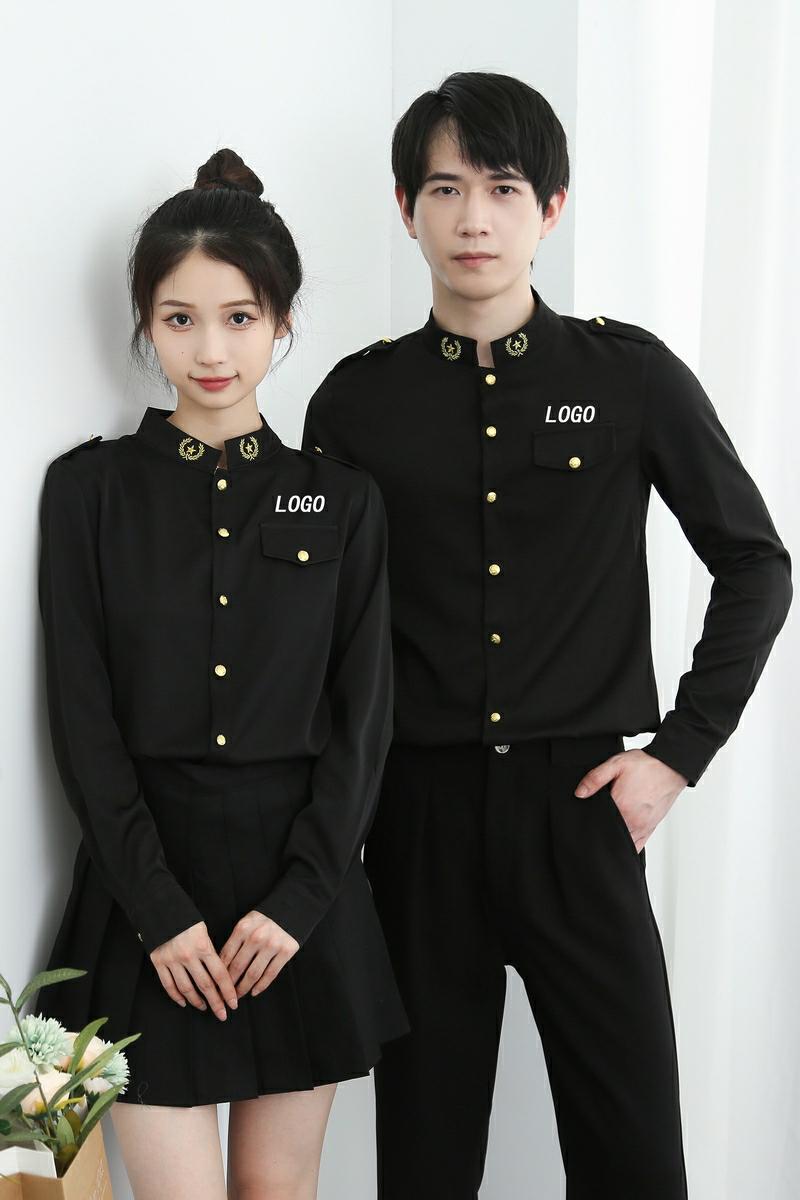 714-D610P45控65/2025春修身工作服衬衫空少制服酒吧发型师店服,男装衬衫,星座714(原C313)