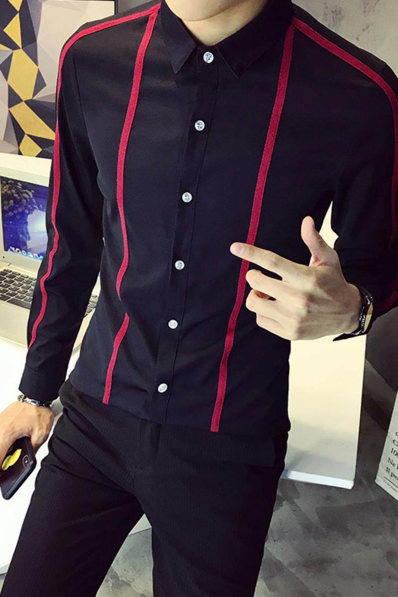 714-D07P45/社会小伙店主风2026春季男士长袖衬衫修身装S-5XL,男装衬衫,星座714(原C313)