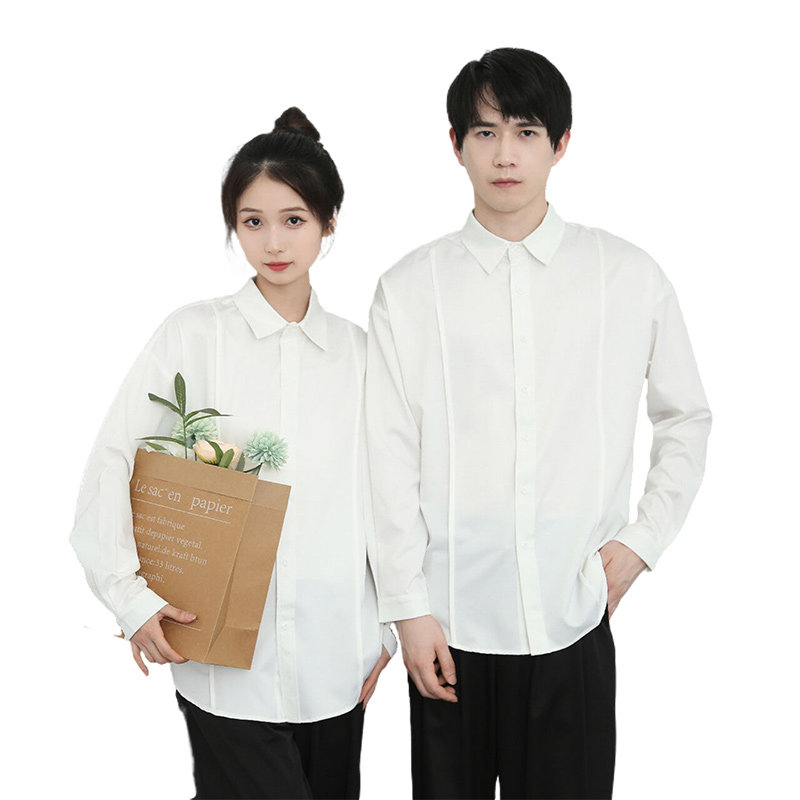 714-D3039P45控65/2025春简约长袖衬衫餐厅美发厅奶茶店店服宽松,男装衬衫,星座714(原C313)