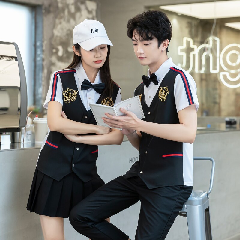 714-H665P55/2025夏季情侣ktv发型师酒店工作衬衫假两件制服衬衣,男装衬衫,星座714(原C313)