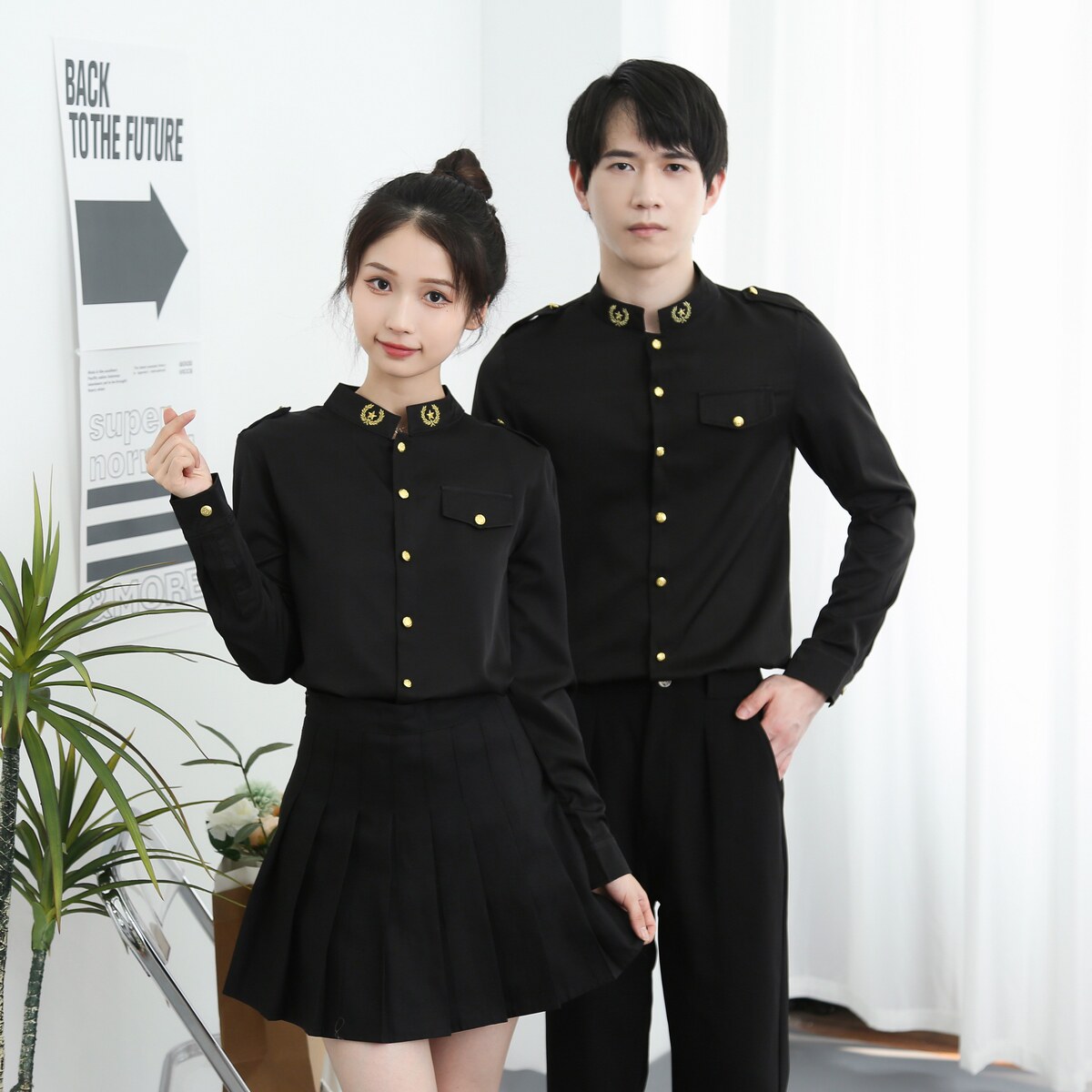 714-D610P45控65/2025春修身工作服衬衫空少制服酒吧发型师店服,男装衬衫,星座714(原C313)