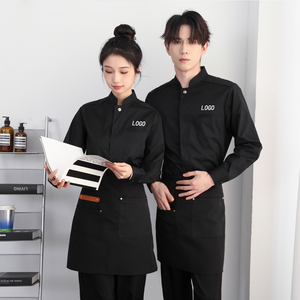 714-H3073P55控79/2025春季新款日系理发奶茶店餐厅工作服衬衫图片