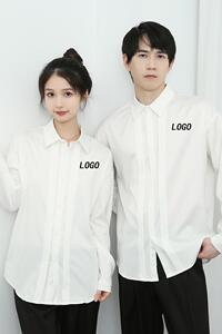 714-D3040P48控69/2025春季宽松衬衫理发师餐厅美发美容咖啡厅服图片