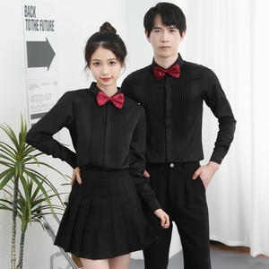 714-Y207P45控65/2026秋季酒吧餐厅礼服衬衫伴郎发型师工作制服图片