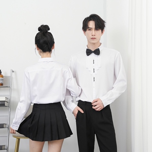 714-D3059P45控59/2025秋季衬衫发型师餐厅烧烤店工作服工衣礼服图片