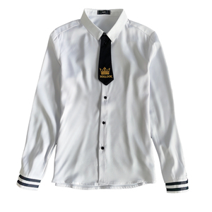 714-D609P45/2025情侣装男女韩版修身工作制服衬衫ktv酒吧S-5XL图片
