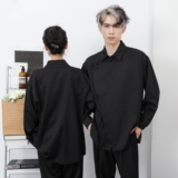 714-F3061P50控69/2025春风盘扣男女同款衬衫餐厅理发店制服，男装衬衫，星座714(原C313)