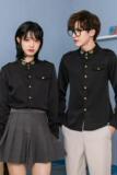 714-D610P45/2025情侣装男女立领衬衫大红色衬衣工作服酒吧S-5XL，男装衬衫，星座714(原C313)