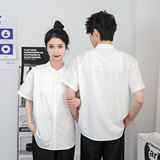 714-C3045P38控59/2025新款夏男女同款工作服衬衫发型师餐厅制服，男装衬衫，星座714(原C313)
