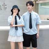 714-D645P45/2025夏季情侣装发型师夜店餐厅工作服衬衫宽松S-5XL，男装衬衫，星座714(原C313)