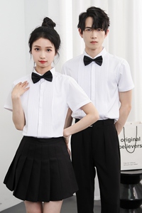 714-Y340P40控59/2025新款夏季短袖衬衫经典礼服工作服发型师夜店图片