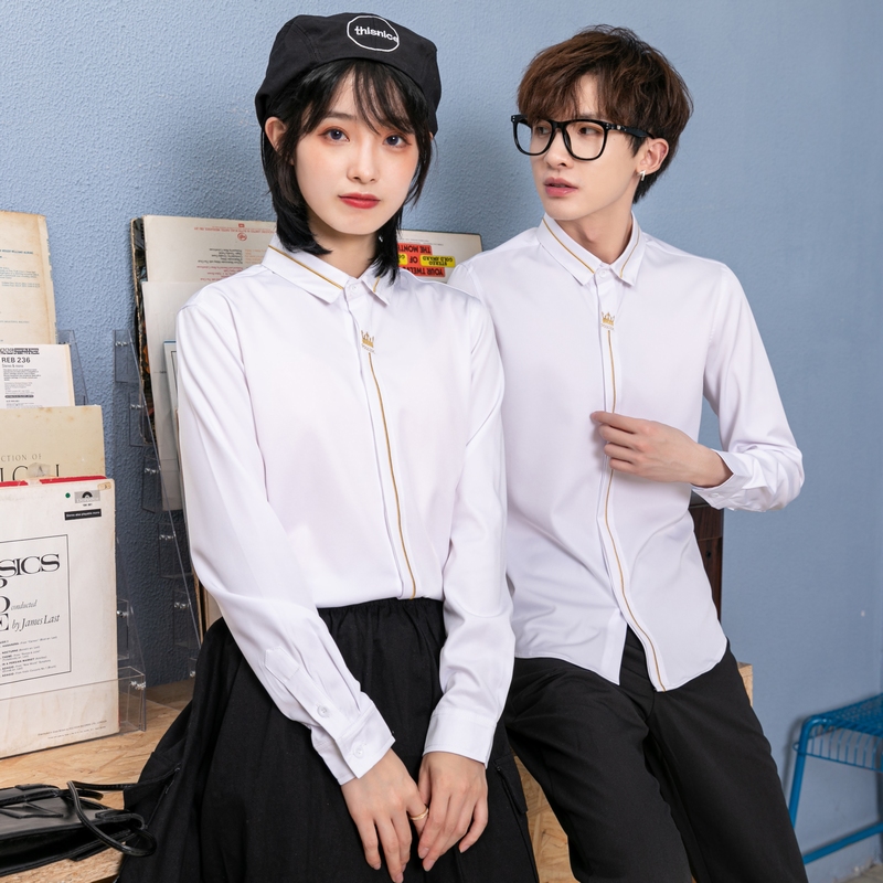 714-D616P45/2025情侣装发型师夜店酒吧餐厅工作服衬衫衬衣S-5XL，男装衬衫，星座714(原C313)