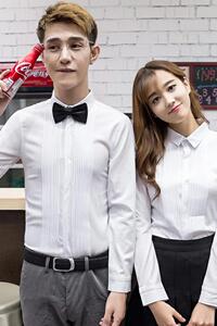 Y207/2025春季时尚工作服KTV酒吧衬衫92.9%聚酯纤维7.1%氨纶P45图片