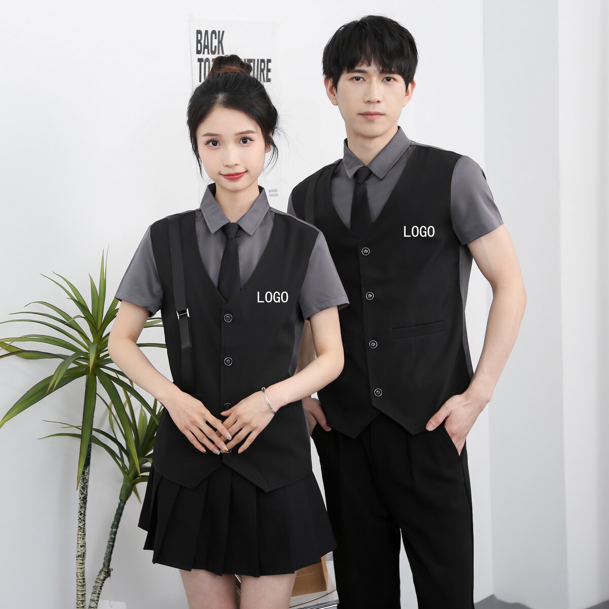 714-H6004P55控79/2025新款夏季工作服衬衫短袖假两件马甲衬衣，男装T恤，星座714(原C313)
