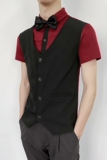 714-H6005P55控69/夏季发型师ktv酒吧衬衫修身撞色假两件工作服，男装衬衫，星座714(原C313)