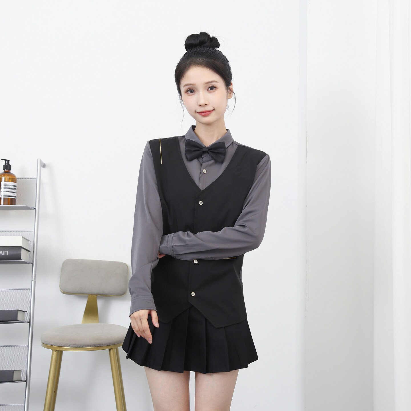 714-H6008P55控79/2025秋发型师假两件台球城ktv工作服男女衬衫,男装衬衫,星座714(原C313)