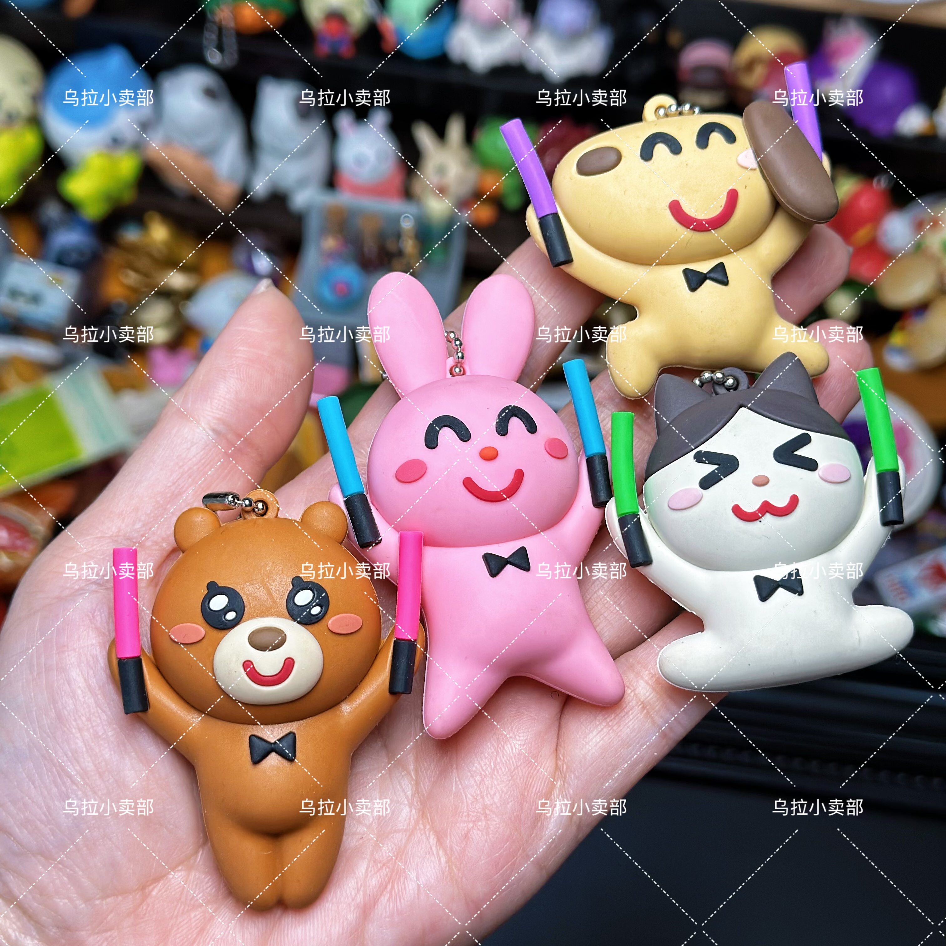 【乌拉家】日本多美TOMY 扭蛋散货 Irasutoya 硬胶卡通动物小挂件
