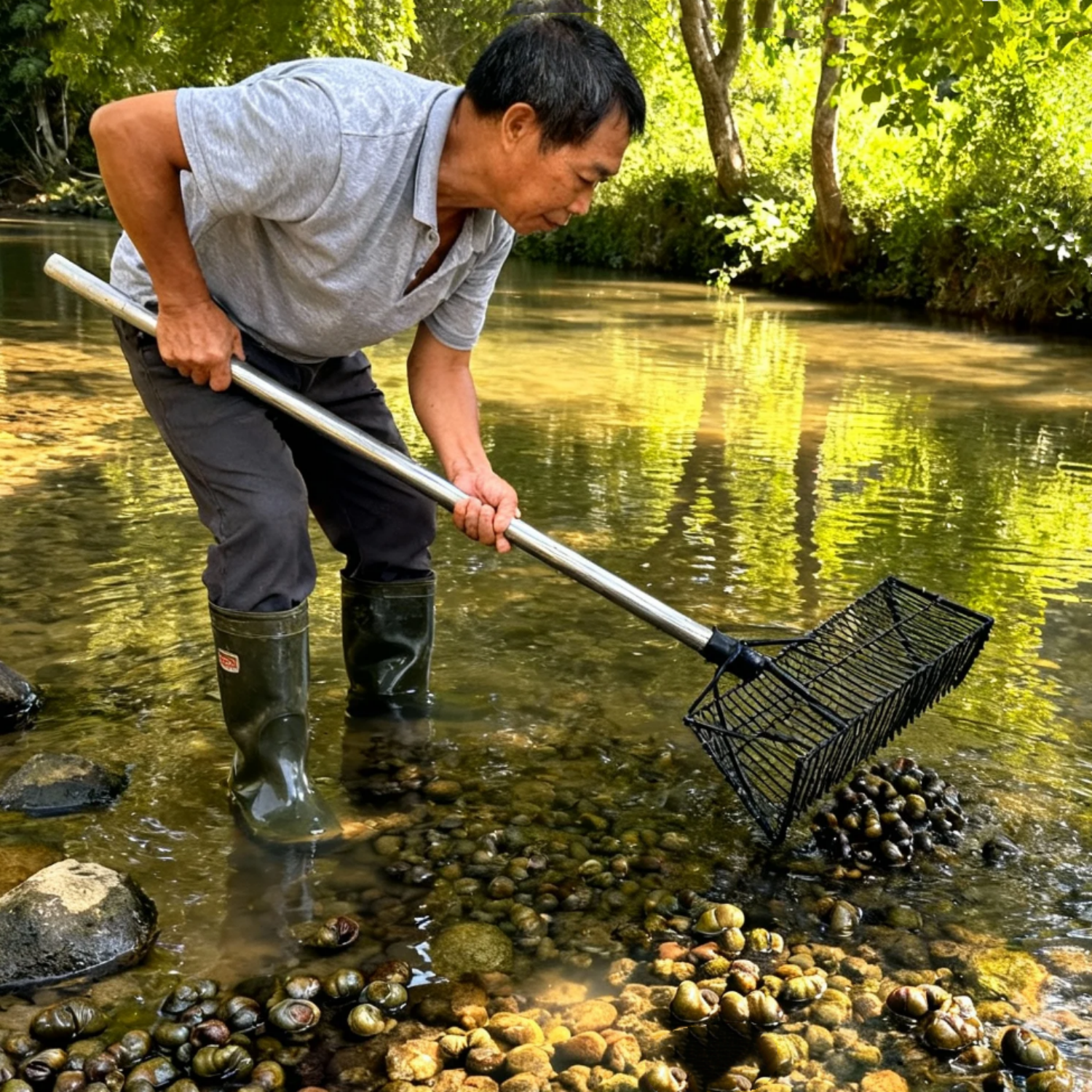 田螺捕捞神器新型河蚌蚬扒耙子