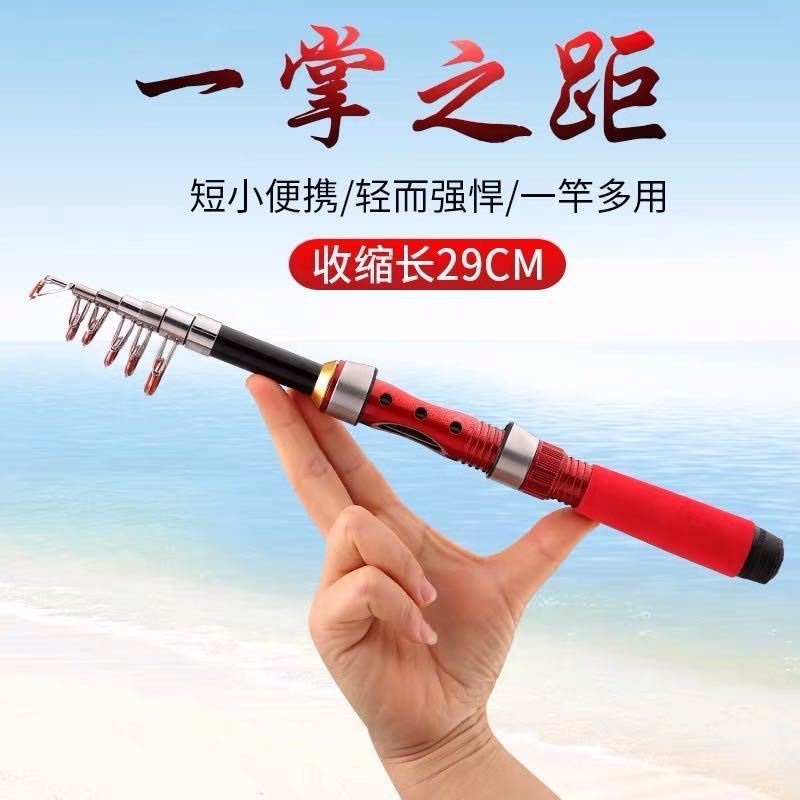 鱼竿初学者套装超短节小海杆