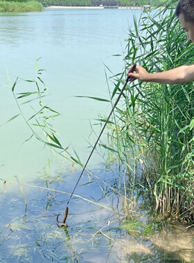 不锈钢伸缩新款黄鳝钩360度旋转有倒刺螺纹鳝鱼甲鱼钩可随意弯曲