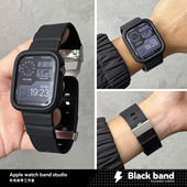 适用s11苹果手表ultra3 s10磁扣apple橡胶se3表带s8 s9壳iwatch