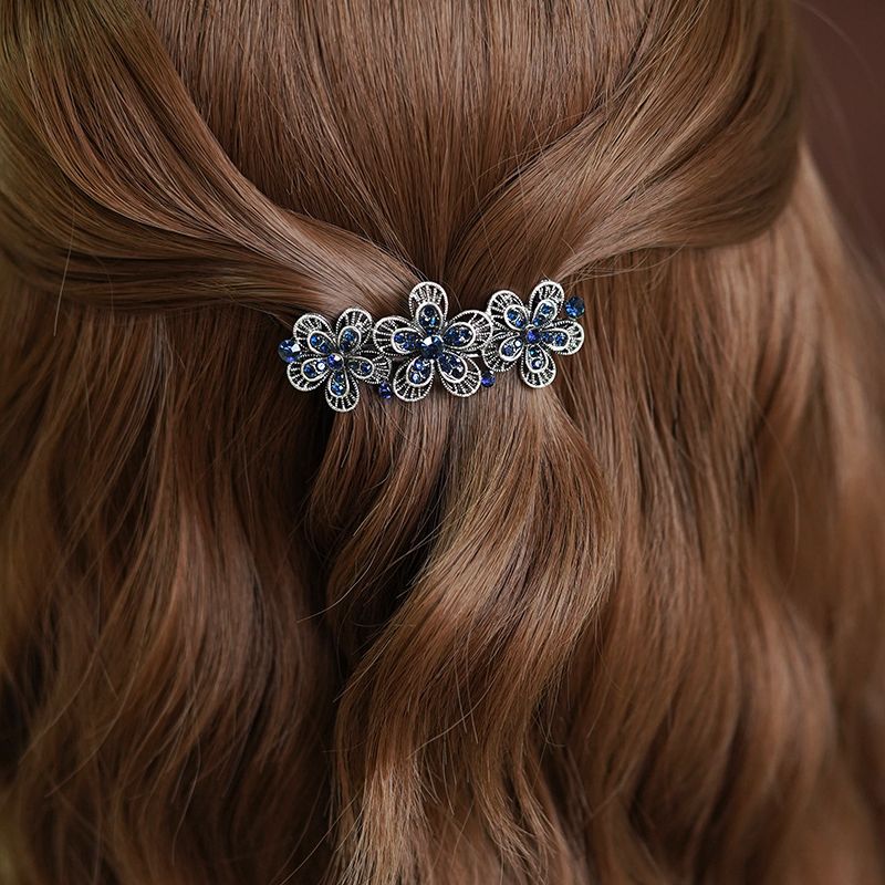 发量少一字夹小号半扎发中年发夹女后脑勺发卡横夹顶夹弹簧夹